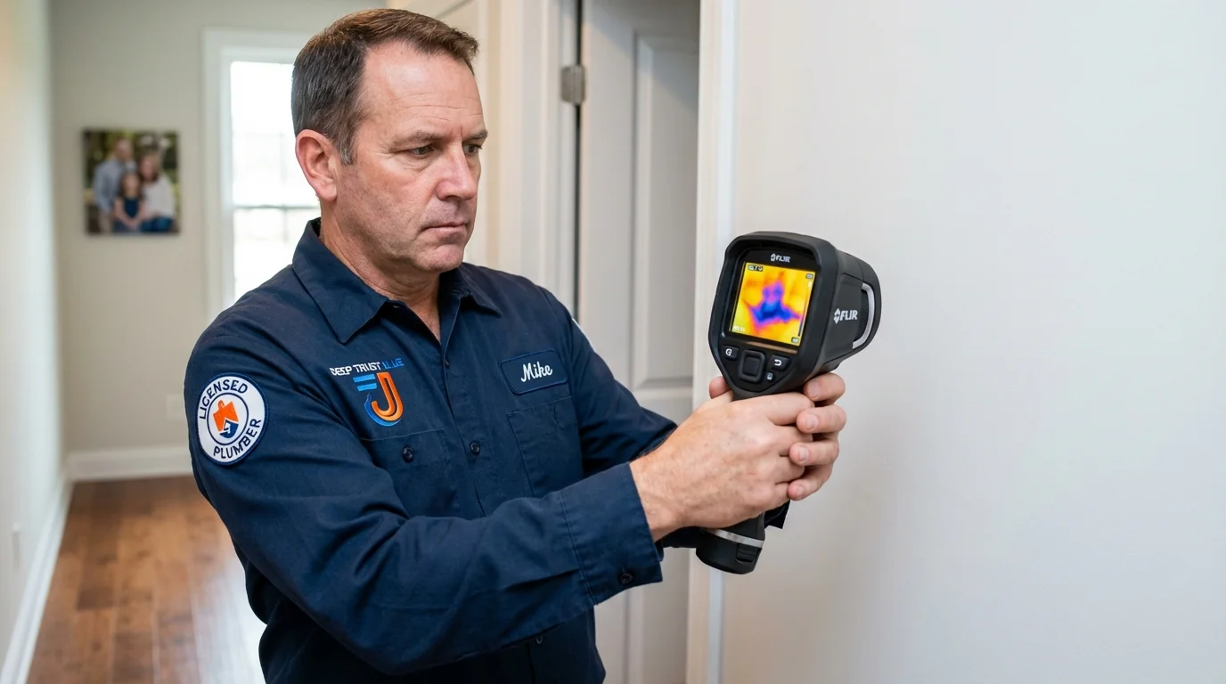 Thermal imaging leak detection by Johns Plumbing LLC in Lucama